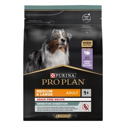 PRO PLAN MEDIUM & LARGE - ADULT - SENSITIVE DIGESTION GRAIN FREE riche en dinde