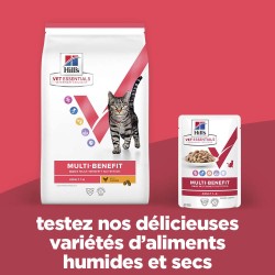 Vet Essentials Chat Multi-Benefit Adult 1+ Poulet Sachet re.